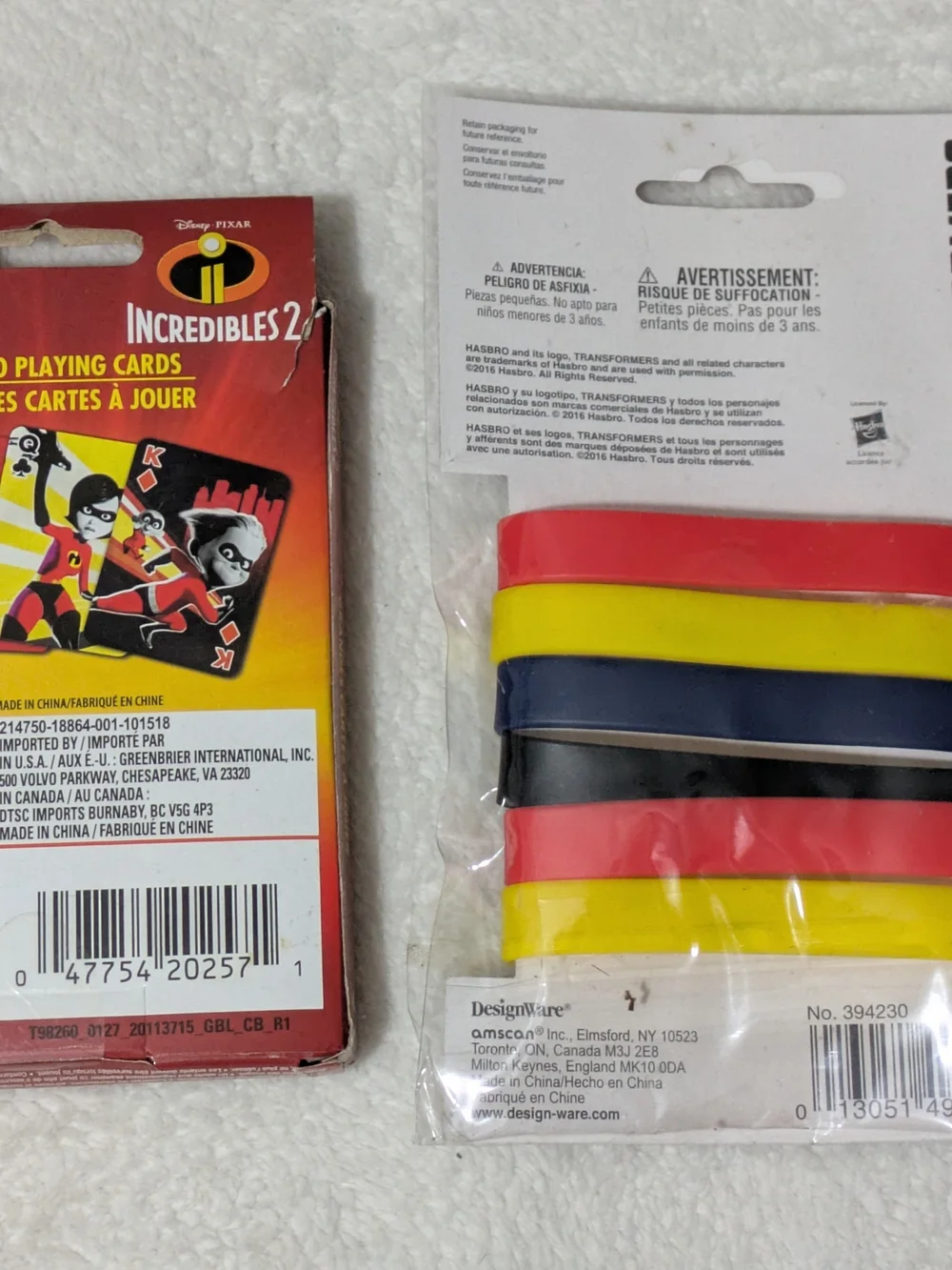 Disney Pixar Incredibles 2 & Transformers Kids Activity Lot